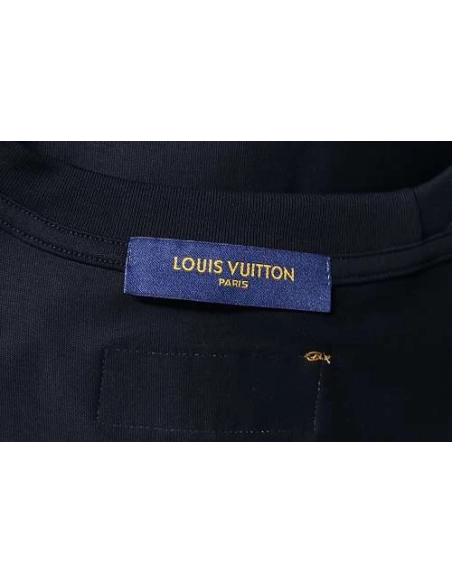 Louis Vuitton Linear Beaded Embroidery T-Shirt Black,Louis Vuitton T-Shirts,T-Shirts,CLOTHES