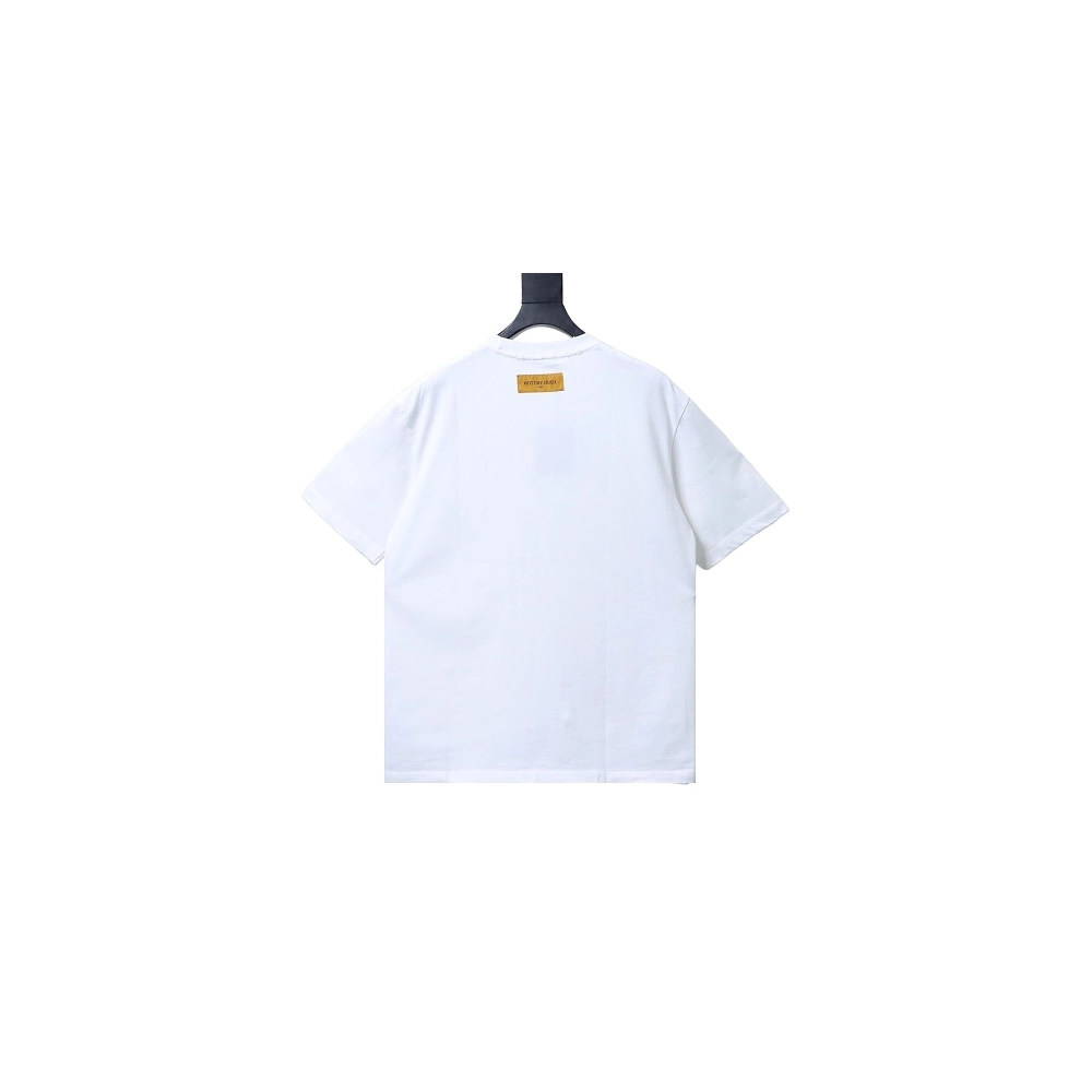 Louis Vuitton Embroidered Hem T-Shirt White,Louis Vuitton T-Shirts,T-Shirts,CLOTHES