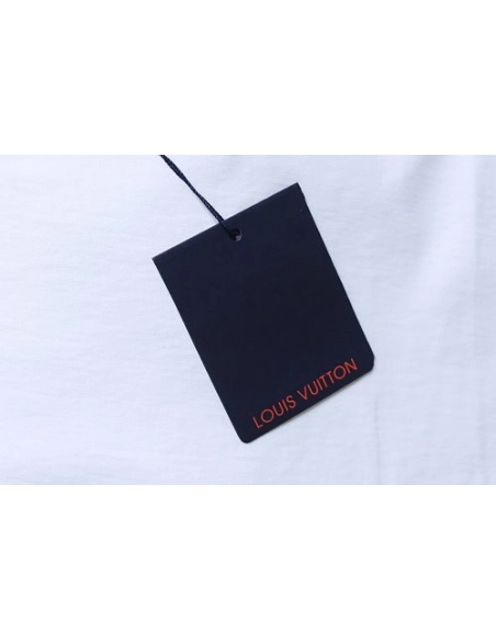 Louis Vuitton Embroidered Hem T-Shirt White,Louis Vuitton T-Shirts,T-Shirts,CLOTHES