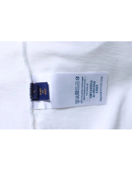 Louis Vuitton Embroidered Hem T-Shirt White,Louis Vuitton T-Shirts,T-Shirts,CLOTHES