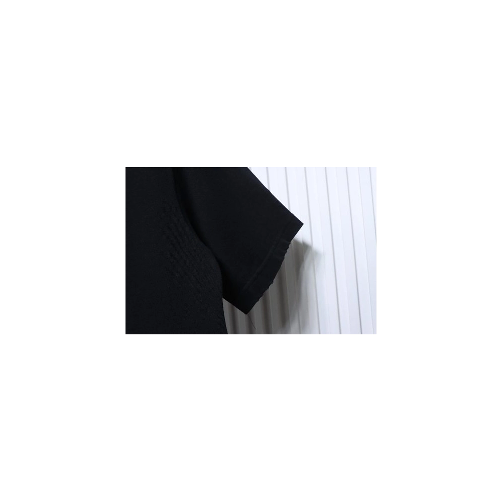 Louis Vuitton Embroidered Hem T-Shirt Black,Louis Vuitton T-Shirts,T-Shirts,CLOTHES