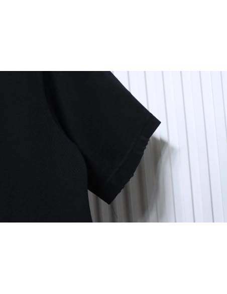Louis Vuitton Embroidered Hem T-Shirt Black,Louis Vuitton T-Shirts,T-Shirts,CLOTHES