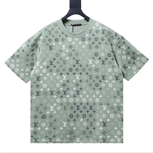 Louis Vuitton Monogram Gradient T-Shirt Green,Louis Vuitton T-Shirts,T-Shirts,CLOTHES