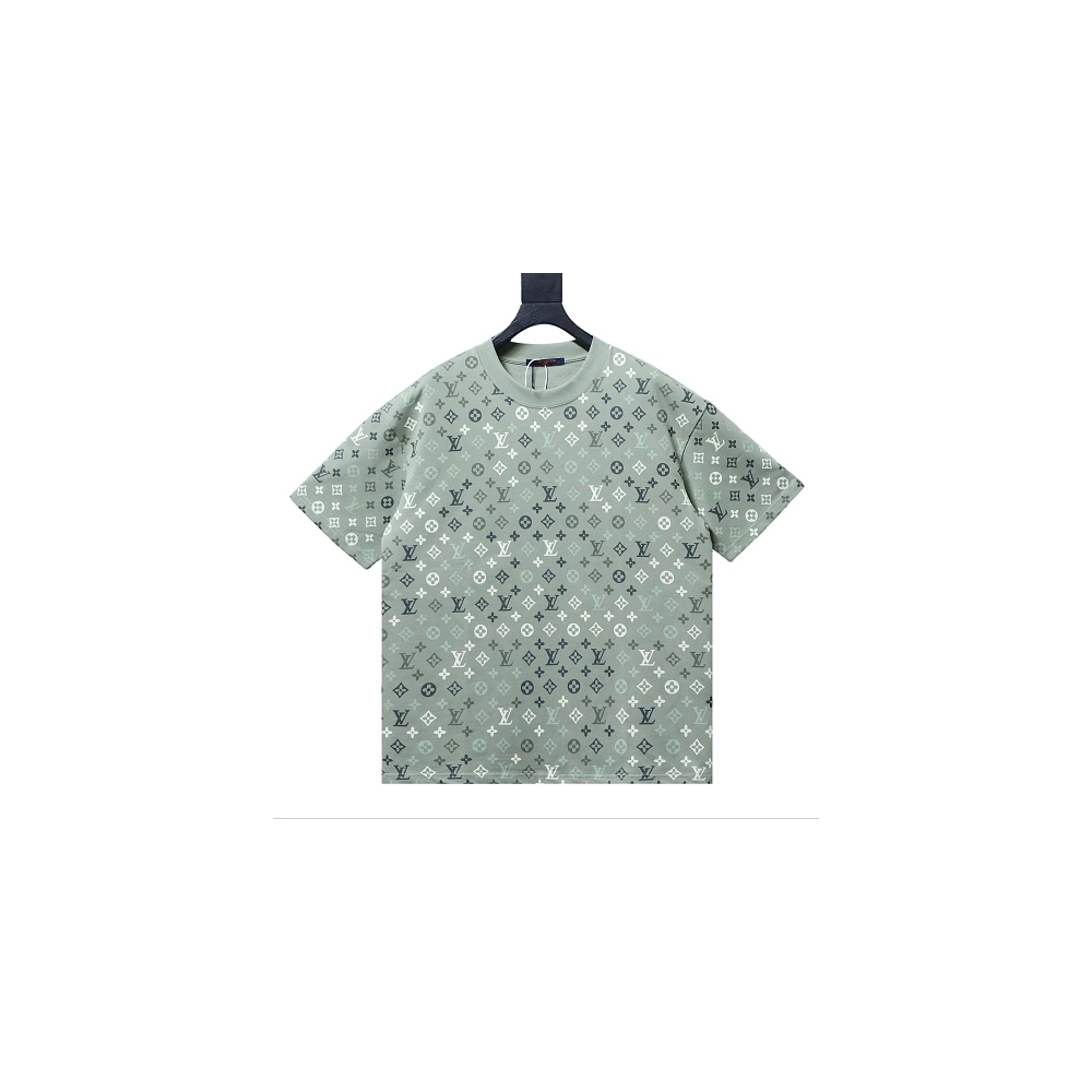 Louis Vuitton Monogram Gradient T-Shirt Green,Louis Vuitton T-Shirts,T-Shirts,CLOTHES