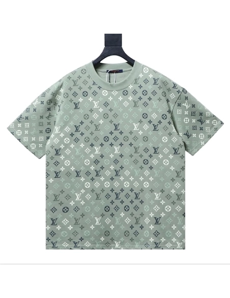 Louis Vuitton Monogram Gradient T-Shirt Green,Louis Vuitton T-Shirts,T-Shirts,CLOTHES