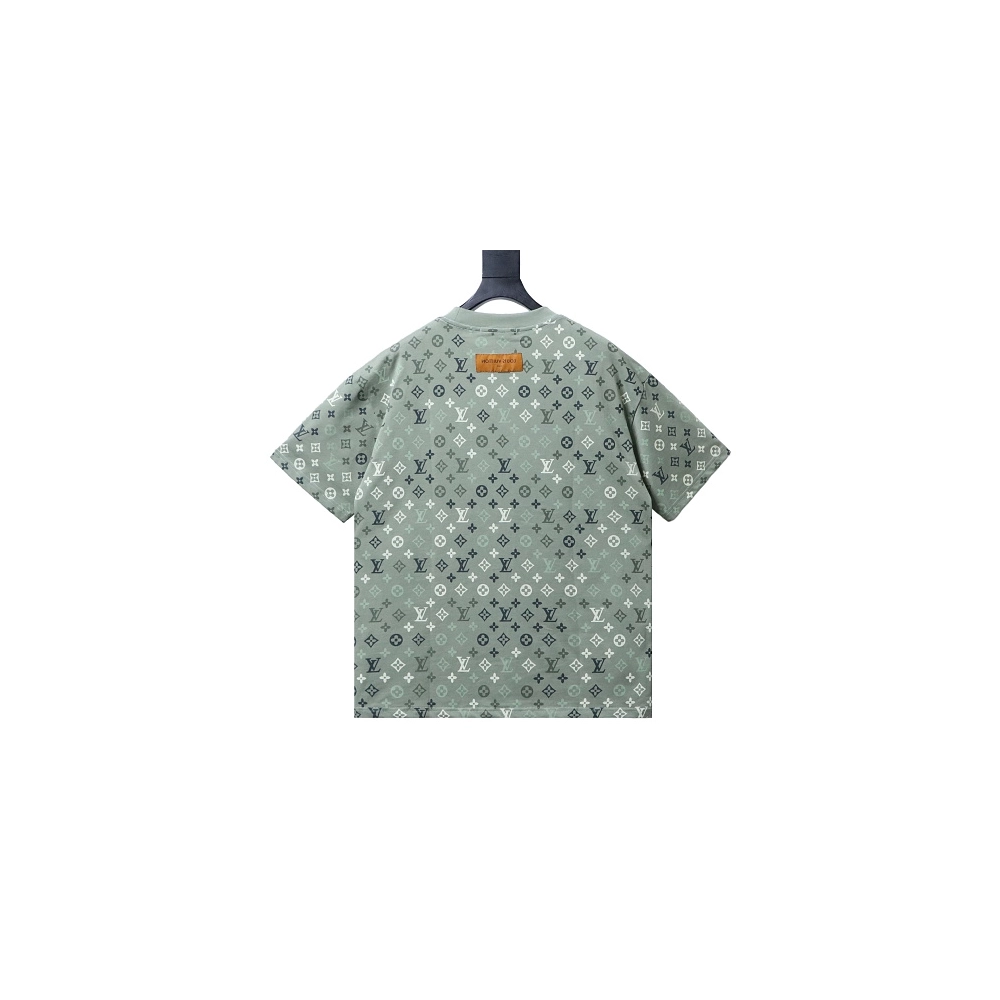 Louis Vuitton Monogram Gradient T-Shirt Green,Louis Vuitton T-Shirts,T-Shirts,CLOTHES
