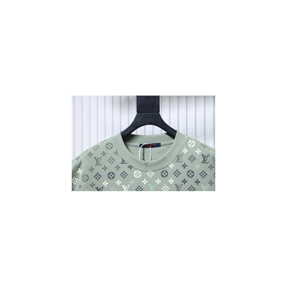 Louis Vuitton Monogram Gradient T-Shirt Green,Louis Vuitton T-Shirts,T-Shirts,CLOTHES