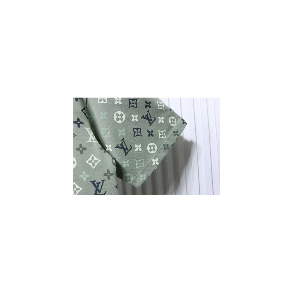Louis Vuitton Monogram Gradient T-Shirt Green,Louis Vuitton T-Shirts,T-Shirts,CLOTHES