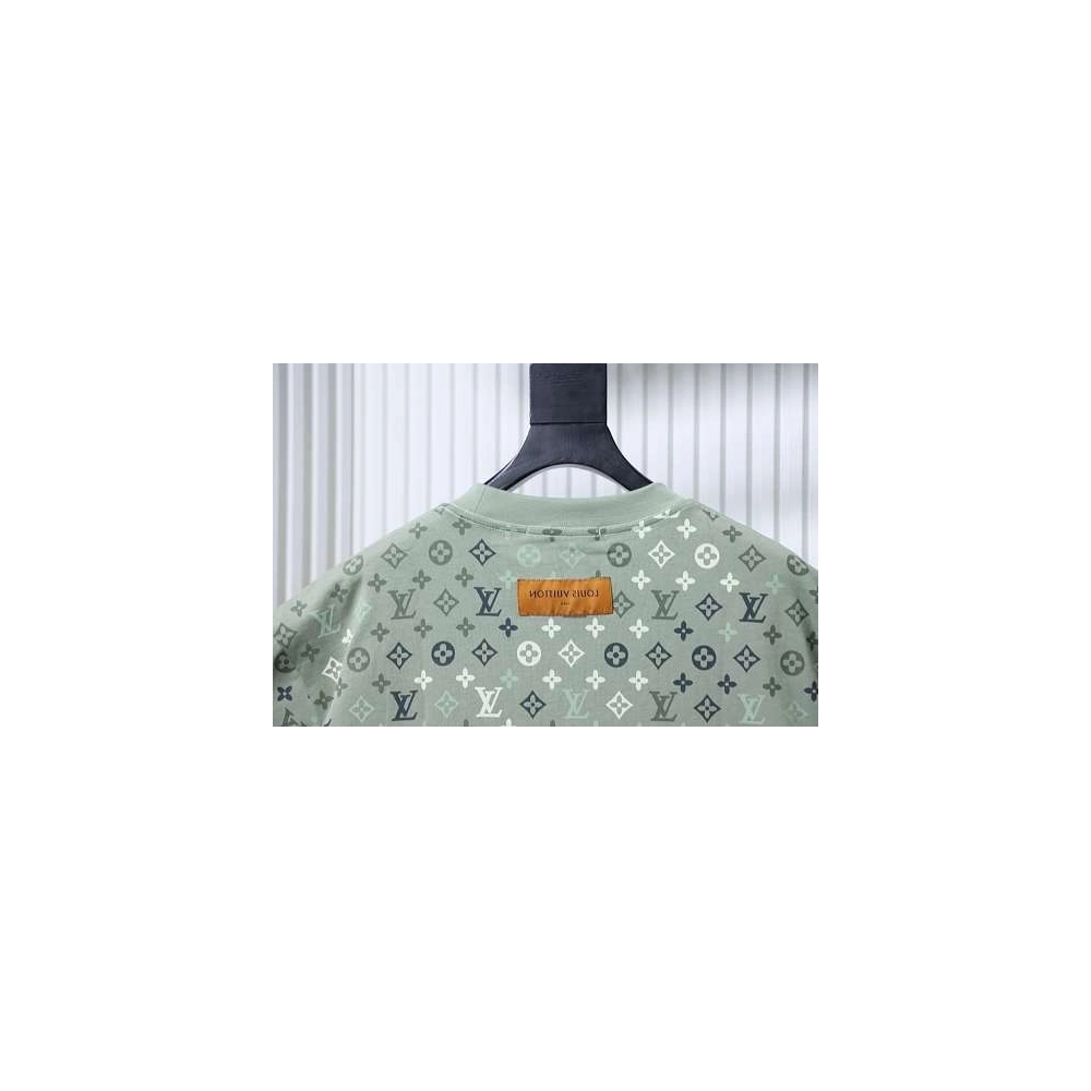 Louis Vuitton Monogram Gradient T-Shirt Green,Louis Vuitton T-Shirts,T-Shirts,CLOTHES