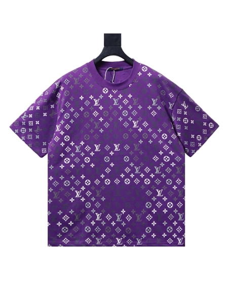 Louis Vuitton Monogram Gradient T-Shirt Purple,Louis Vuitton T-Shirts,T-Shirts,CLOTHES