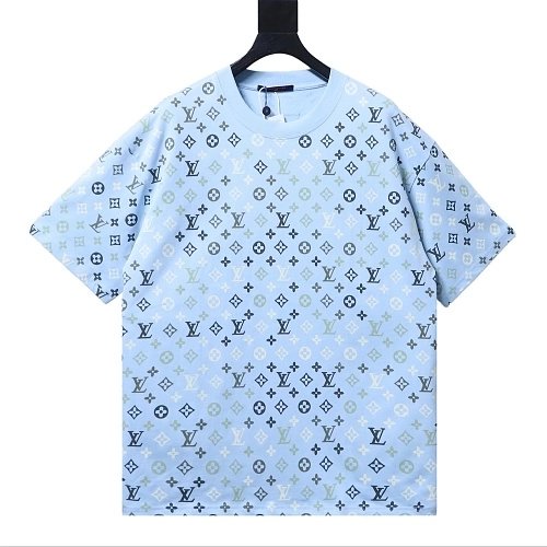 Louis Vuitton Monogram Gradient T-Shirt Blue ,Louis Vuitton T-Shirts,T-Shirts,CLOTHES