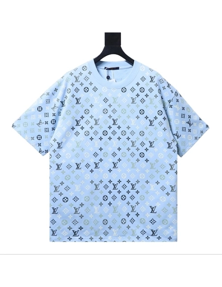 Louis Vuitton Monogram Gradient T-Shirt Blue ,Louis Vuitton T-Shirts,T-Shirts,CLOTHES
