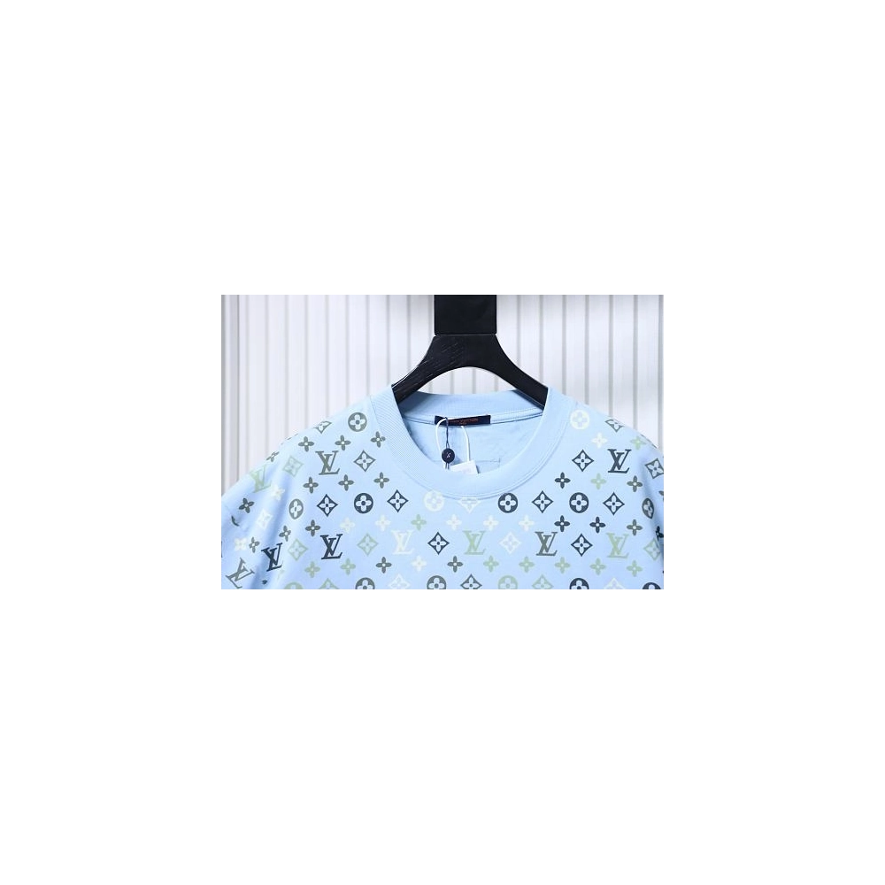 Louis Vuitton Monogram Gradient T-Shirt Blue ,Louis Vuitton T-Shirts,T-Shirts,CLOTHES