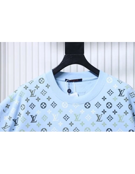 Louis Vuitton Monogram Gradient T-Shirt Blue ,Louis Vuitton T-Shirts,T-Shirts,CLOTHES