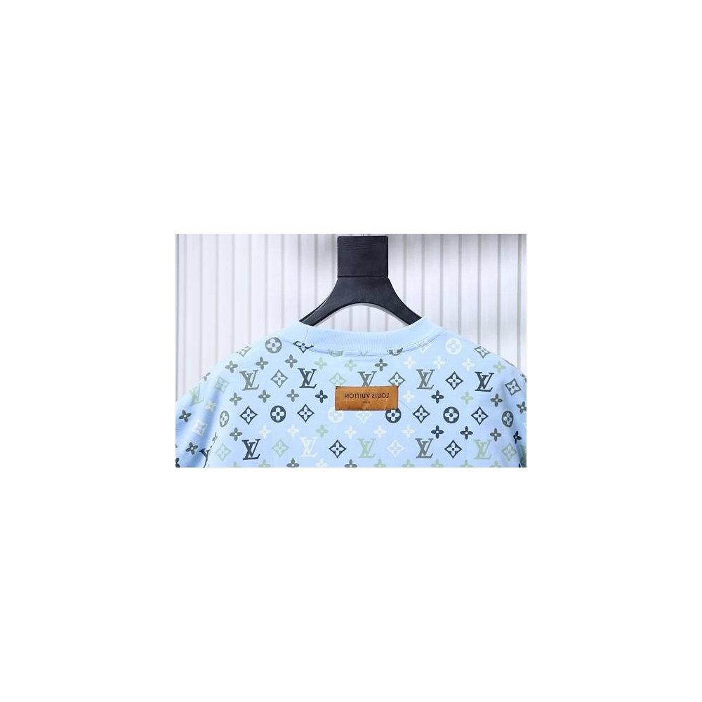 Louis Vuitton Monogram Gradient T-Shirt Blue ,Louis Vuitton T-Shirts,T-Shirts,CLOTHES