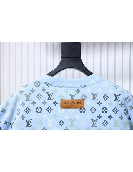 Louis Vuitton Monogram Gradient T-Shirt Blue ,Louis Vuitton T-Shirts,T-Shirts,CLOTHES