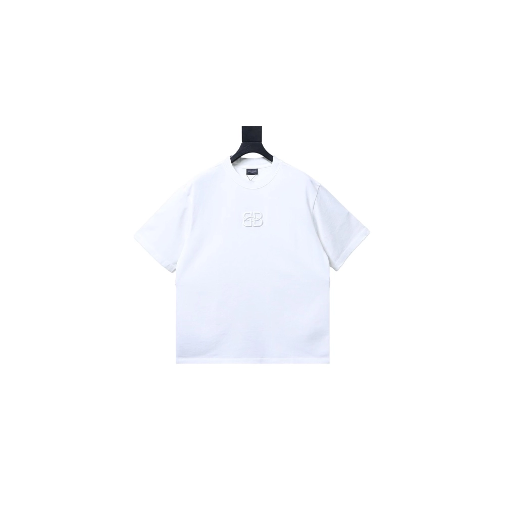 Balenciaga Roma Series Embroidered Distressed T-Shirt White,Balenciaga T-Shirts,T-Shirts,CLOTHES