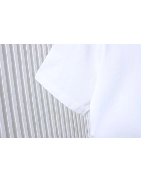 Balenciaga Roma Series Embroidered Distressed T-Shirt White,Balenciaga T-Shirts,T-Shirts,CLOTHES