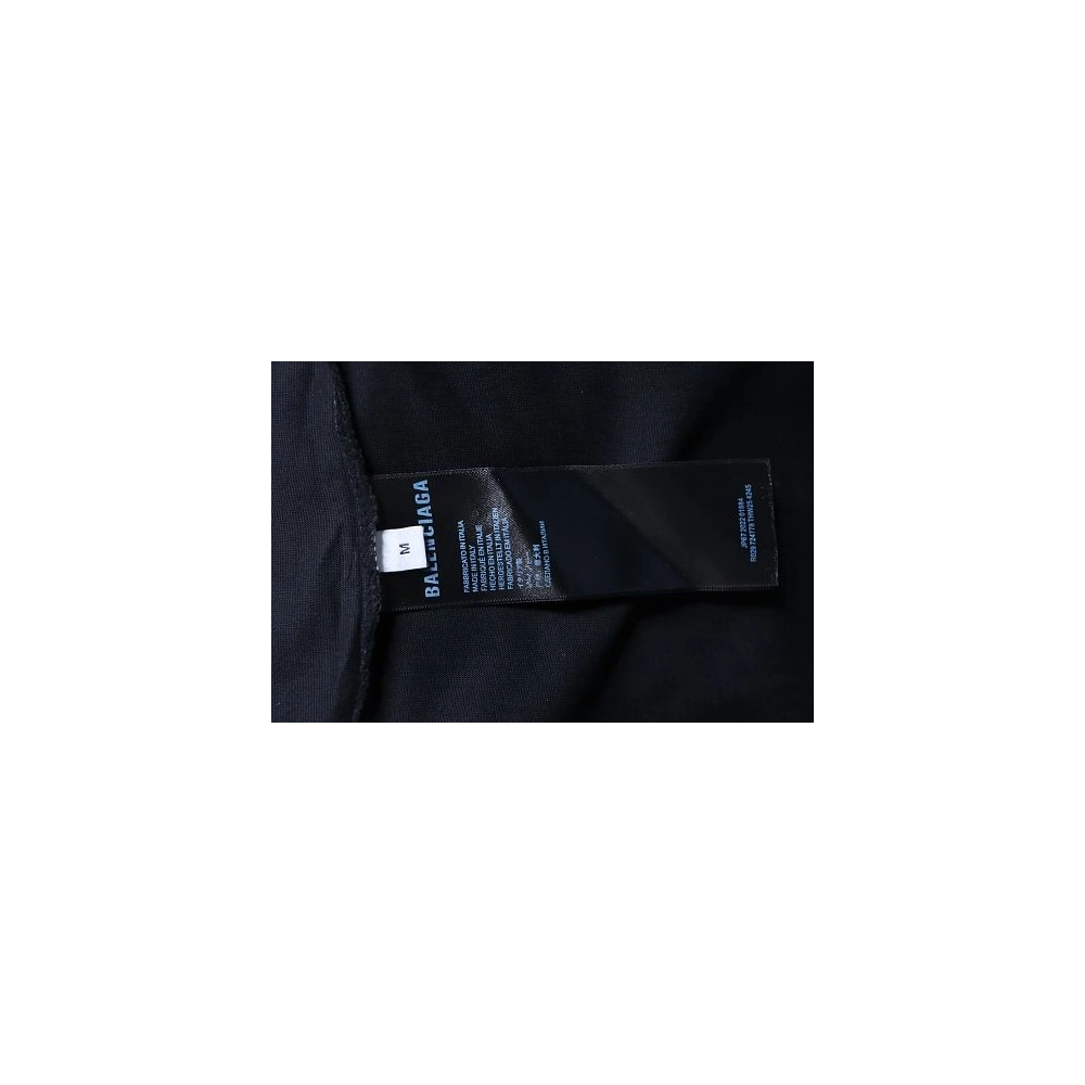 Balenciaga Roma Series Embroidered Distressed T-Shirt Black,Balenciaga T-Shirts,T-Shirts,CLOTHES