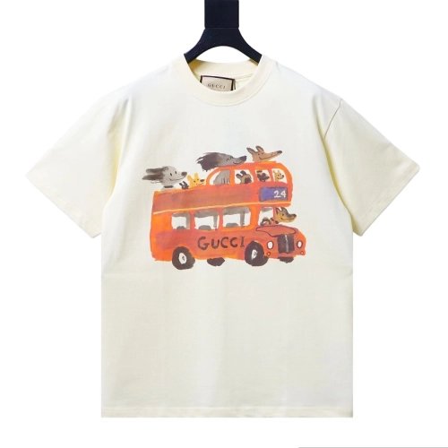 Gucci Cartoon Animal Bus T-Shirt,Gucci T-shirts,T-Shirts,CLOTHES