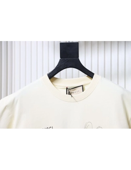 Gucci Cartoon Floral Love T-Shirt,Gucci T-shirts,T-Shirts,CLOTHES