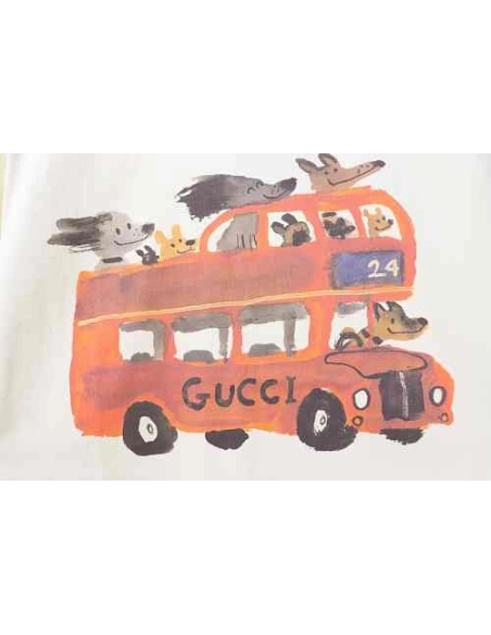 Gucci Cartoon Animal Bus T-Shirt,Gucci T-shirts,T-Shirts,CLOTHES