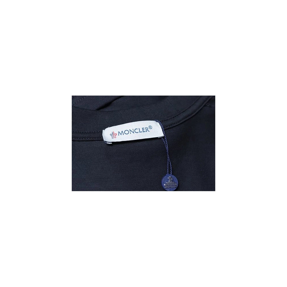Moncler Ink-Style Mountain Print T-Shirt Black,Moncler T-Shirts,T-Shirts,CLOTHES
