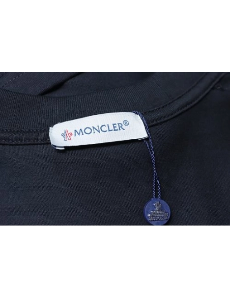 Moncler Ink-Style Mountain Print T-Shirt Black,Moncler T-Shirts,T-Shirts,CLOTHES
