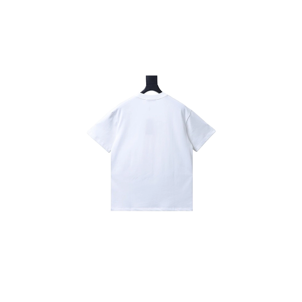 Moncler Ink-Style Mountain Print T-Shirt White,Moncler T-Shirts,T-Shirts,CLOTHES