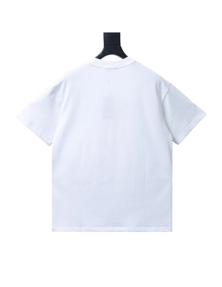 Moncler Ink-Style Mountain Print T-Shirt White,Moncler T-Shirts,T-Shirts,CLOTHES