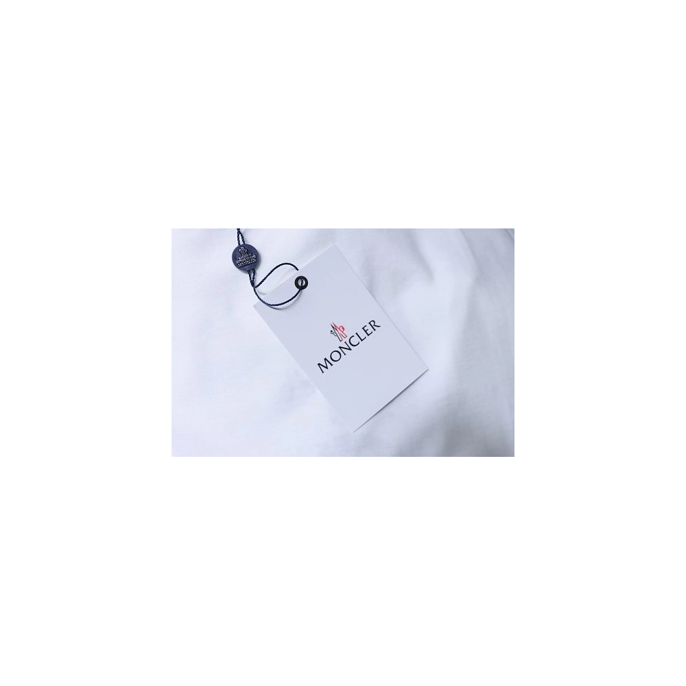 Moncler Ink-Style Mountain Print T-Shirt White,Moncler T-Shirts,T-Shirts,CLOTHES