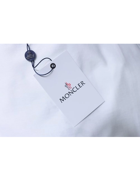 Moncler Ink-Style Mountain Print T-Shirt White,Moncler T-Shirts,T-Shirts,CLOTHES
