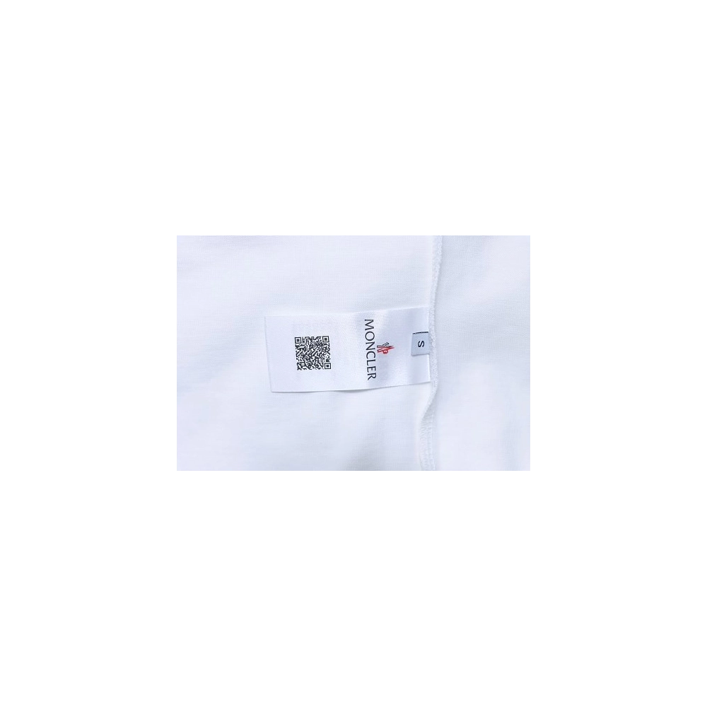 Moncler Ink-Style Mountain Print T-Shirt White,Moncler T-Shirts,T-Shirts,CLOTHES