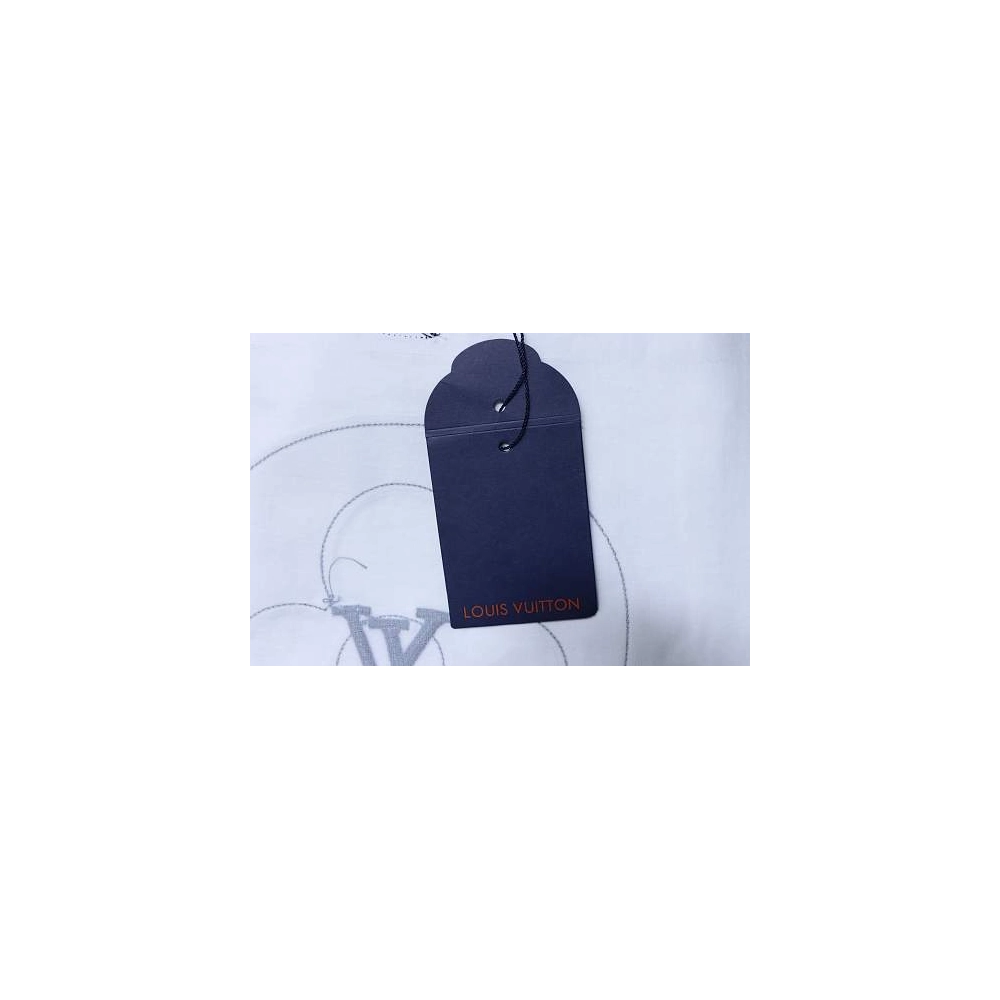 Louis Vuitton Distressed Denim Patchwork Embroidered T-Shirt White,Louis Vuitton T-Shirts,T-Shirts,CLOTHES