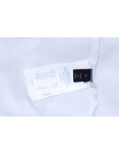 Louis Vuitton Distressed Denim Patchwork Embroidered T-Shirt White,Louis Vuitton T-Shirts,T-Shirts,CLOTHES