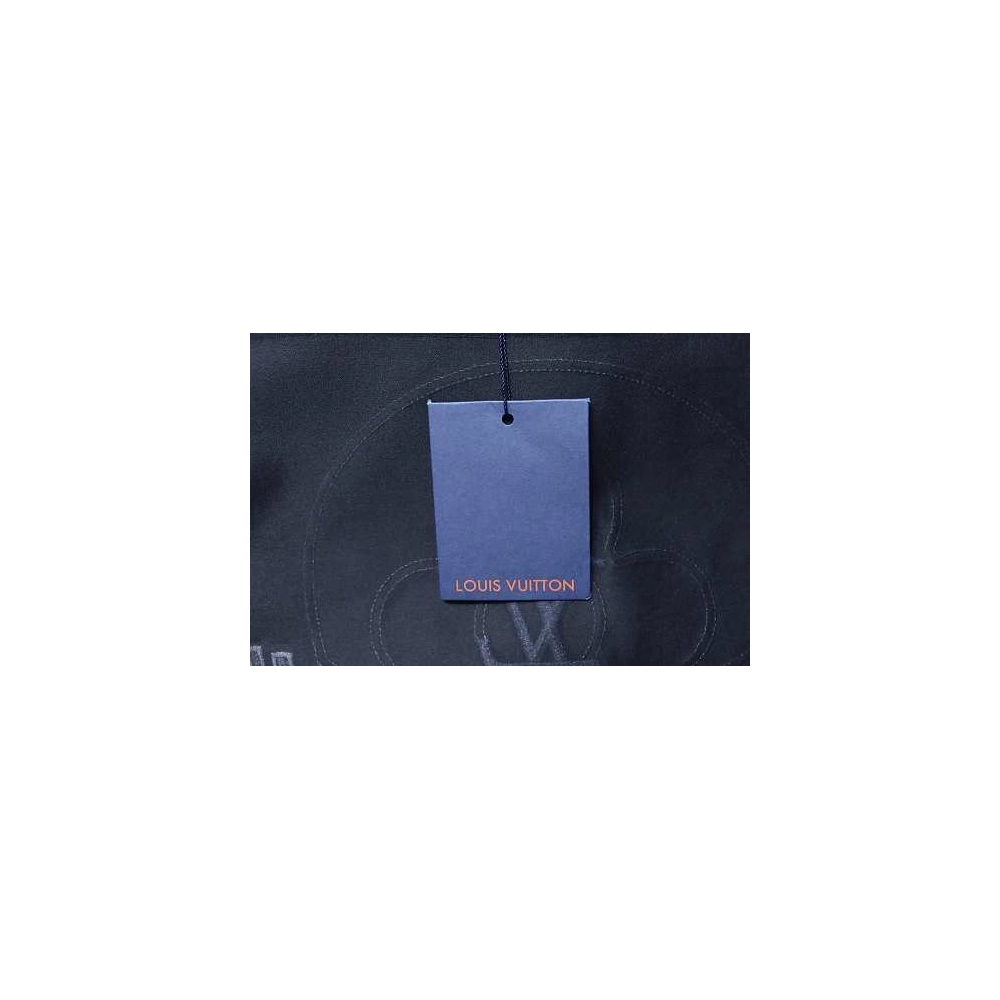 Louis Vuitton Distressed Denim Patchwork Embroidered T-Shirt Black,Louis Vuitton T-Shirts,T-Shirts,CLOTHES