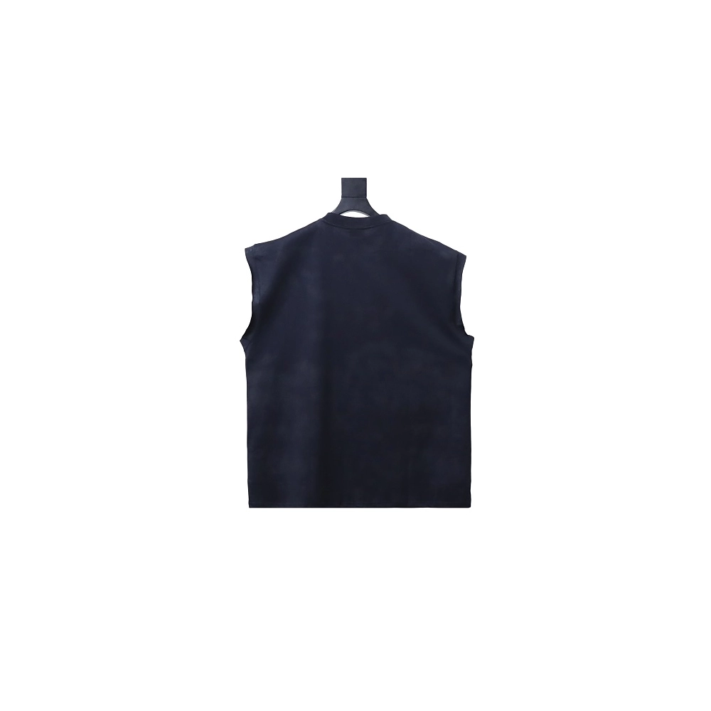Balenciaga City Nightscape Print Short Sleeve Vest Black,Balenciaga T-Shirts,T-Shirts,CLOTHES