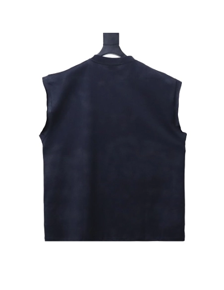 Balenciaga City Nightscape Print Short Sleeve Vest Black,Balenciaga T-Shirts,T-Shirts,CLOTHES