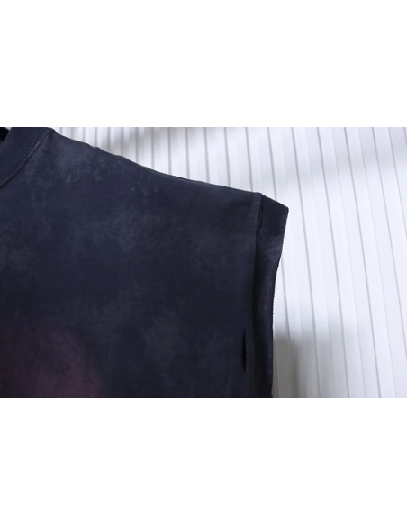 Balenciaga City Nightscape Print Short Sleeve Vest Black,Balenciaga T-Shirts,T-Shirts,CLOTHES