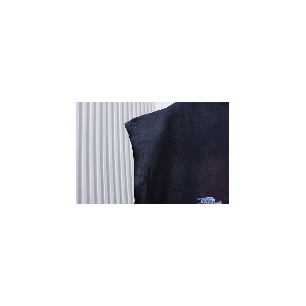 Balenciaga City Nightscape Print Short Sleeve Vest Black,Balenciaga T-Shirts,T-Shirts,CLOTHES