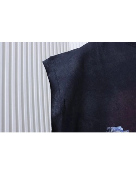 Balenciaga City Nightscape Print Short Sleeve Vest Black,Balenciaga T-Shirts,T-Shirts,CLOTHES