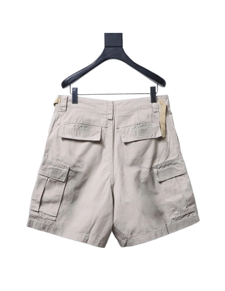 Balenciaga Distressed Plaid-Pocket Denim Shorts,Balenciaga Shorts,Shorts,CLOTHES