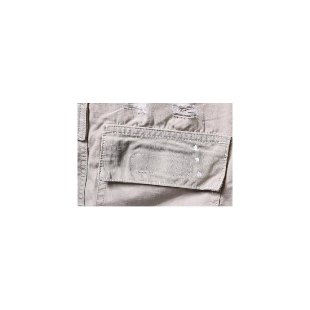 Balenciaga Distressed Plaid-Pocket Denim Shorts,Balenciaga Shorts,Shorts,CLOTHES