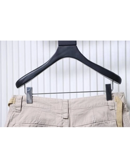 Balenciaga Distressed Plaid-Pocket Denim Shorts,Balenciaga Shorts,Shorts,CLOTHES
