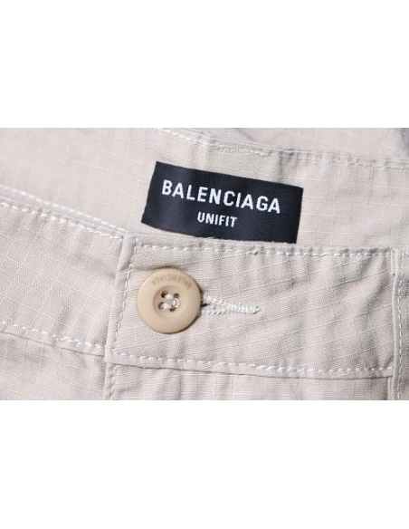 Balenciaga Distressed Plaid-Pocket Denim Shorts,Balenciaga Shorts,Shorts,CLOTHES