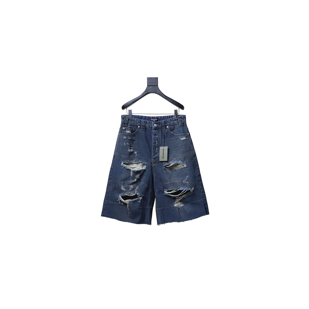 Balenciaga High Summer Distressed Denim Shorts,Balenciaga Shorts,Shorts,CLOTHES
