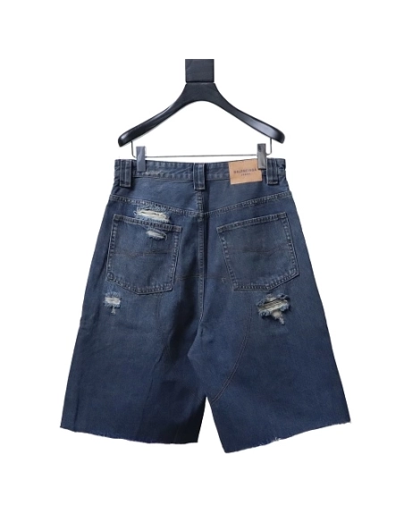 Balenciaga High Summer Distressed Denim Shorts,Balenciaga Shorts,Shorts,CLOTHES