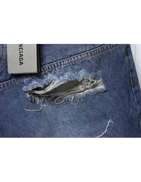 Balenciaga High Summer Distressed Denim Shorts,Balenciaga Shorts,Shorts,CLOTHES