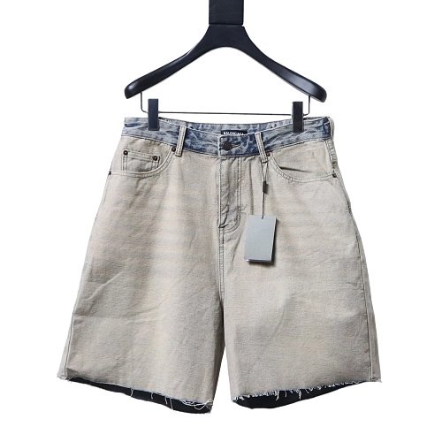 Balenciaga Reversible Distressed Denim Shorts,Balenciaga Shorts,Shorts,CLOTHES