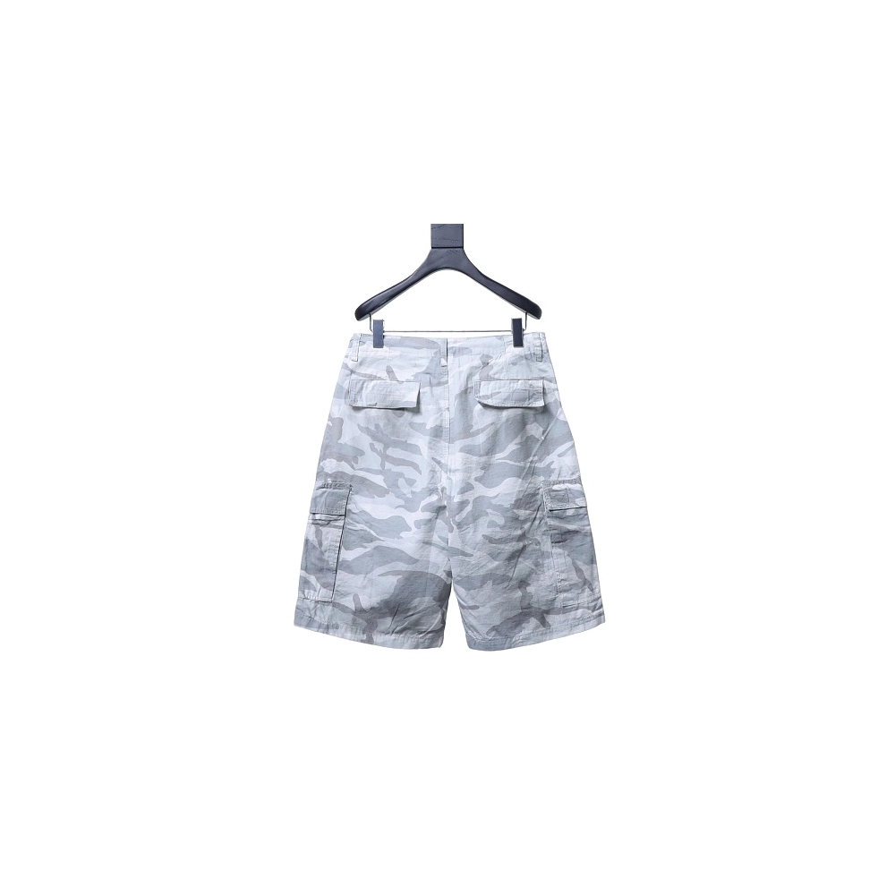 Balenciaga White and Gray Camouflage Shorts,Balenciaga Shorts,Shorts,CLOTHES